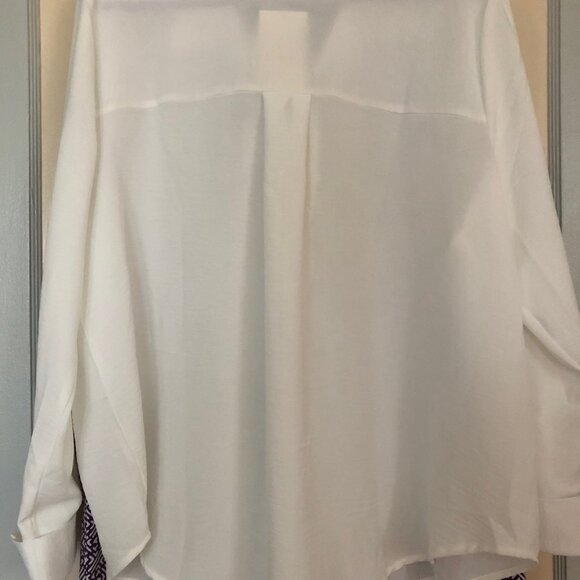 Como Blu Crochet Detail Summer Weight blouse - eggshell XL NWT - Picture 7 of 11